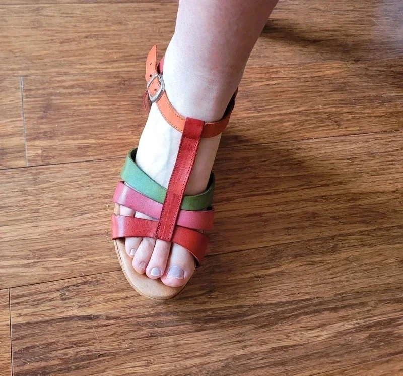 Sandalias con plataforma suela de cuero 39 – photo 10